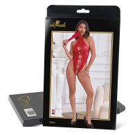Black Sexy Halter Neck Backless Bodystocking