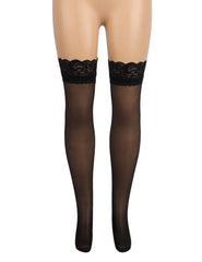 Lace Thigh-High Stockings with Silicone Grip