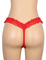 Lace Pearl Detail Cheeky Panty