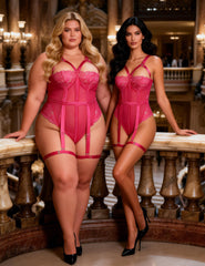 Lace Garter Leg Ring Teddy Bodysuit